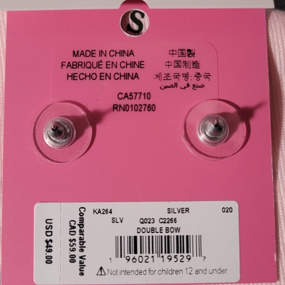 Kate Spade Double Bow Earrings - Picture 5 of 11